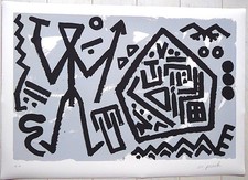 A. R. PENCK - "PENTAGON" - GRANDE SERIGRAFIA A COLORI - NUOVA DI STAMPA!!!  RARO!!