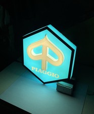 Insegna luminosa Vespa LED vintage garage officina bar design retrò Piaggio