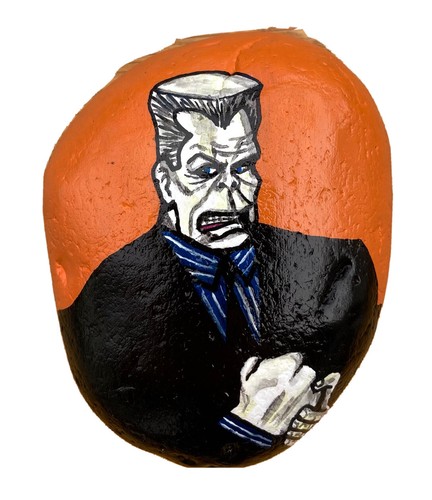 Roccia dipinta mano lapide - a,