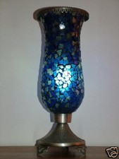 LAMPADA ARREDO VETRO MOSAICO CM 43 ETNICO INDIA INTERIOR DESIGN LUCE CHIC CLASSE