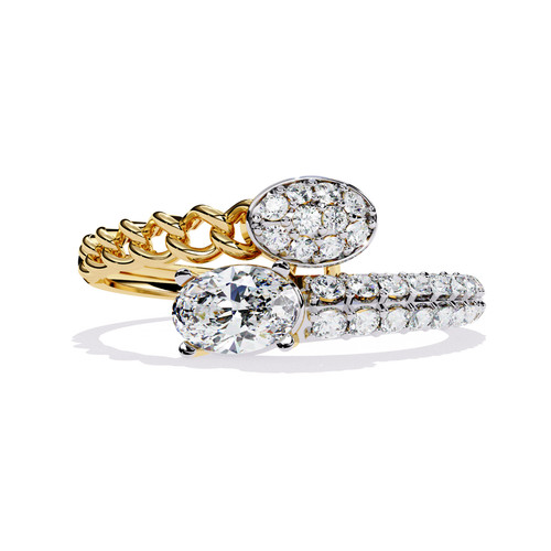 Anello classico con diamanti