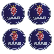 Saab Blu Autoadesivo Set di 4