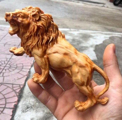 Statua leone intagliato mano - leone,