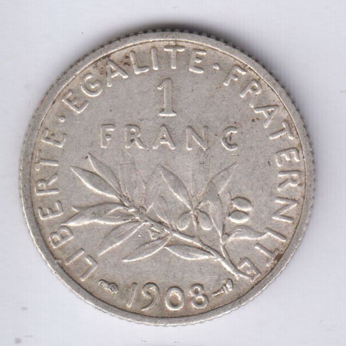 Francia franco argento 1908 - francia,
