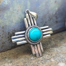 Ciondolo navajo turchese zia - turchese,
