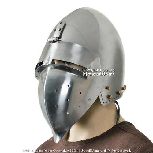 Elmetto medievale funzionale - elmetto,