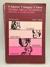 Storia della filosofia volume primo - Adorno Gregory Verra - Laterza 1983