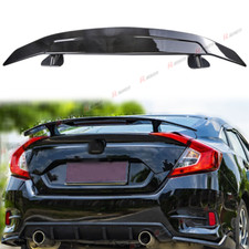 SPOILER Universale Posteriore Auto Alettone Tuning Sport Adesivo NERO per Cofano