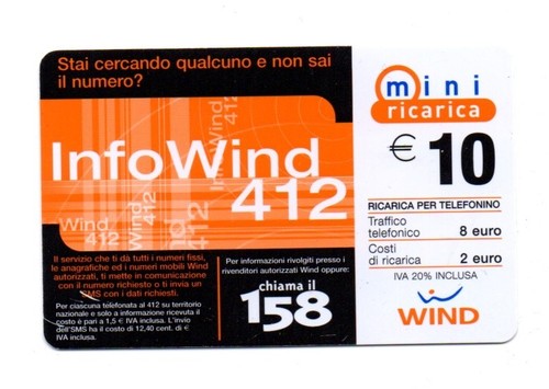 Scheda telefonica wind info - wind,