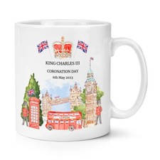 Londra Disegno King Charles III 284ml Tazza Re Magi Coronation Regalo Souvenir