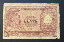 100 lire ITALIA ELMATA 31/12/1951 Repubblica italiana Bolaffi