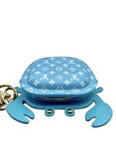 Louis Vuitton ciondolo borsa granchio blu - mini pochette portachiavi monogramma LV M02298