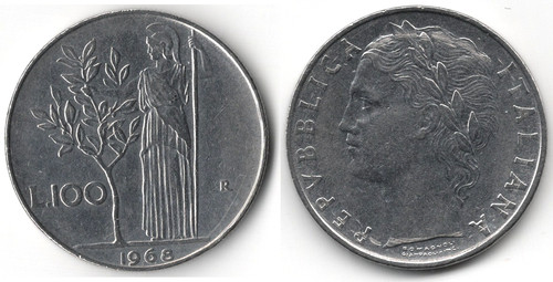 Italia 100 lire 1968 - lire,,