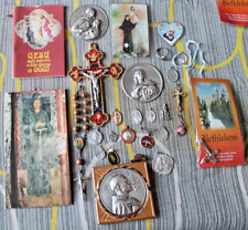 LOTTO DI MEDAGLIE CROCIFISSI STATUETTA RELIGIOSE COME DA FOTO