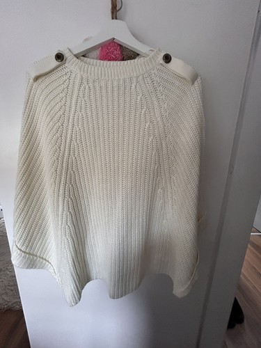 Poncho donna maglia - poncho, avorio