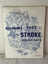 LIBRETTO MANUTENZIONE VINTAGE 1983 1/2 SERVICE DATA ORIGINALE-SUZUKI 4 STROKE