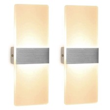 2 Pezzi LED Lampada da Parete