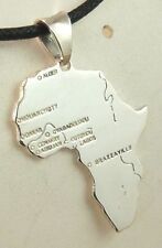 CIONDOLO AFRICA BIG IN ARGENTO 925 STERLING SILVER AFRICA PENDANT