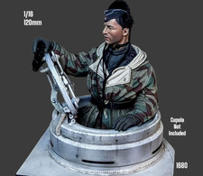 Modellino in resina 1/16 120 mm comandante carro armato tedesco Panzer (figurina 3/4) kit 1680