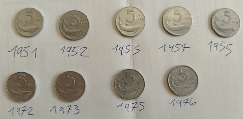 Monete lire vari - vari, anni