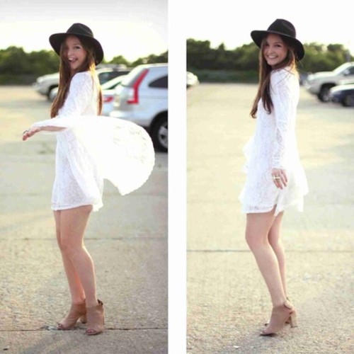 Abito pizzo bianco wildfox - abito,