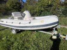 Gommone Con Motore 10cv Con Carrello Stradale, Pilotina, Chiglia rigida