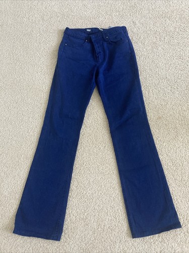 Zara high waisted pants - waisted, blue