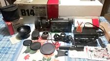 Canon 814xl-s fotocamera pellicola super 8 tele paraluce 9-V-Bat FUNZIONANTE