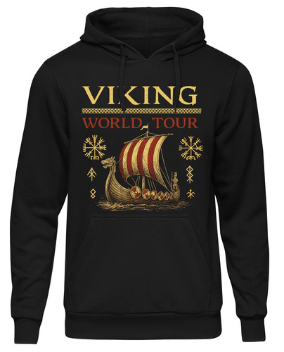 Felpa con cappuccio viking - con,