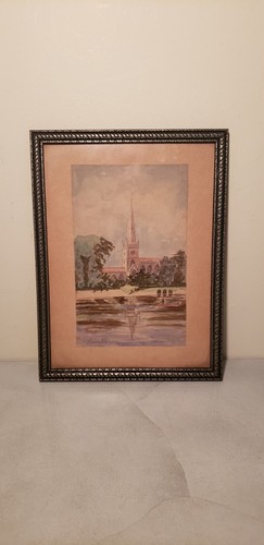 Acquerello vintage chiesa - vintage,