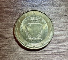 RARA MONETA  20 centesimi MALTA 2008 con lettera “F” nella stella