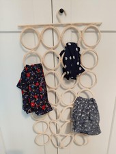 Porta sciarpe o oggetti organizer ikea da appendere con 28 cerchi color panna