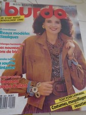 MAGAZINE BURDA MODEN MODE MELANGES HARMONIEUX BEAUX CLASSIQUES JANVIER 1990