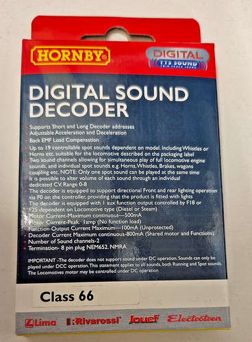 Hornby r8121 tts sound - hornby,