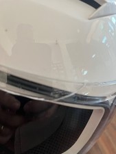 CASCO HELMET INTEGRALE EMM DA PISTA ADVENTURE MOTO SCOOTER GRAFICA BIANCO LUCIDO