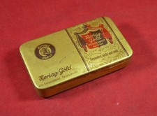 GERMAN WWII WEHRMACHT SOLDIER TOBACCO RATION TIN BOX "Nortag-Gold"