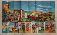manifesto poster scolastico natale nascita gesù nazareth presepio vintage