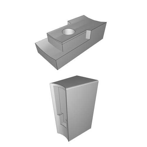 Staffa supporto maniglia porta - staffa,
