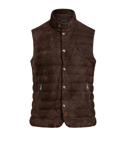 Gilet pelle scamosciata - gilet,