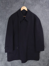 Cappotto Troller Loden Vintage Uomo XL Navy 100% Lana Austriaco Soprabito Militare Elegante