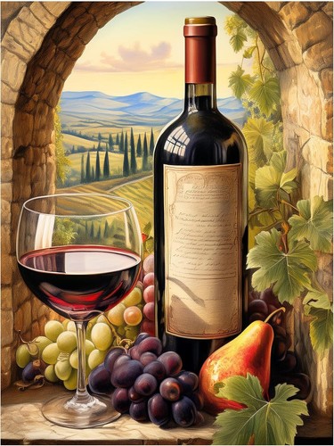 Piastrella murale tema - tema, vino
