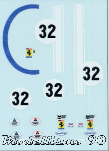 Decal sheet ferrari 250 - decal,