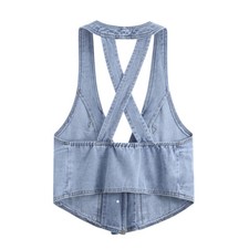 Women Denim Waistcoat Gilet