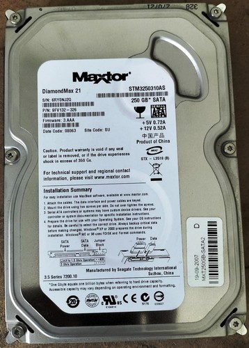 Hard disk maxtor - disk, da