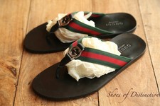 Gucci GG sandali neri in pelle