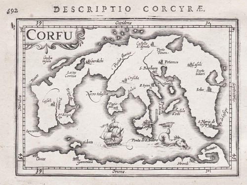 Mappa dell isola - dell'isola, corfu