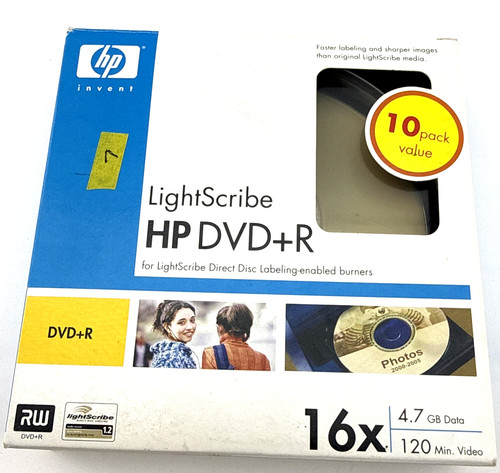 Lightscribe dvd 7 gb - hp, 4,7
