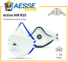10 Mascherine Active Air R25 FFP2 NR D Con Valvola ( IMBUSTATE SINGOLARMENTE )