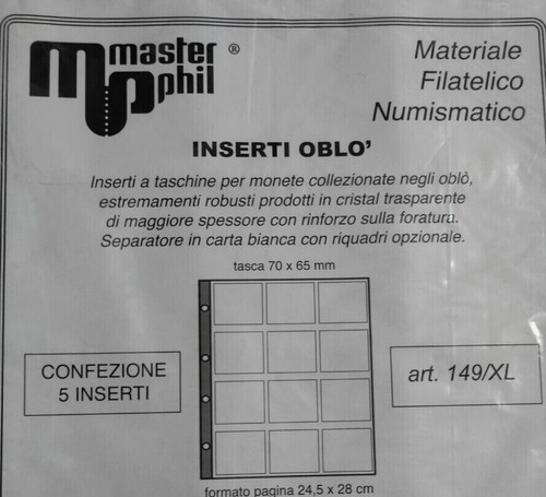 Fogli per monete medaglie - n.,