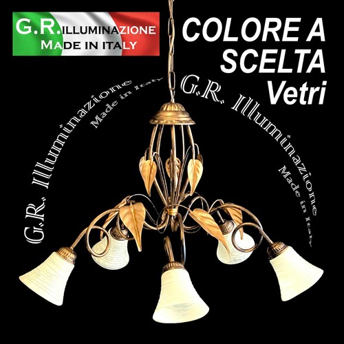 Lampadario ferro battuto 5 - in,